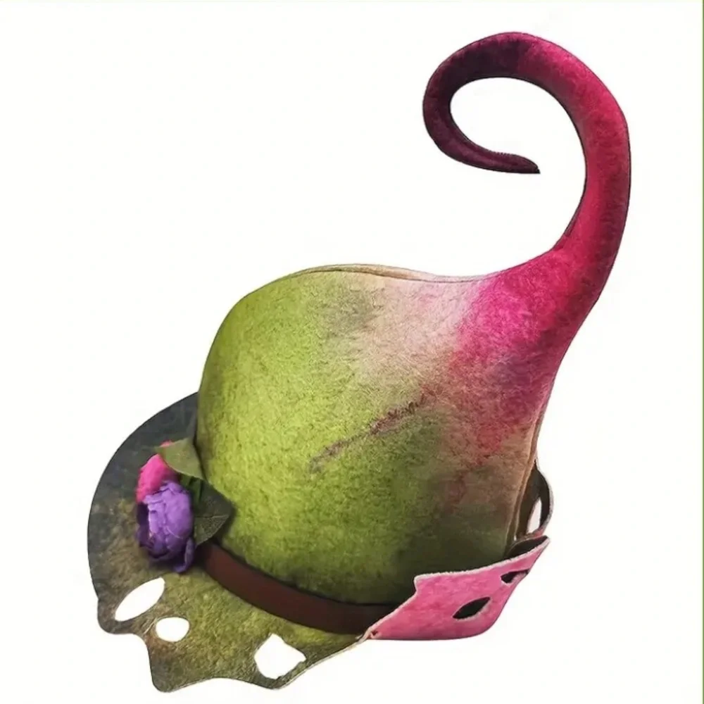 Halloween Party Cosplay Felt Mushroom Fairy Hat Whimsical Fantasy Festival Trend